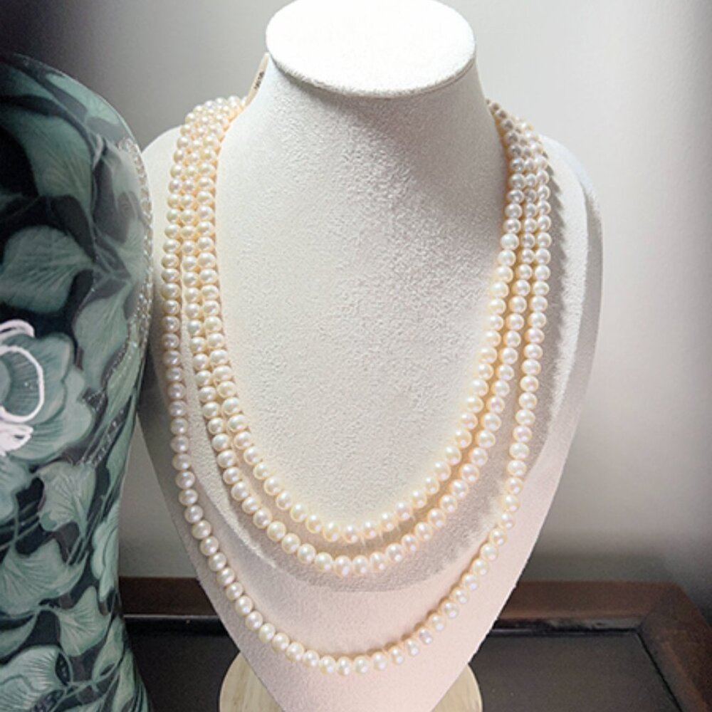 Belle de Mer Cultured Freshwater Pearl (6-7mm) 64" Endless Strand Necklace